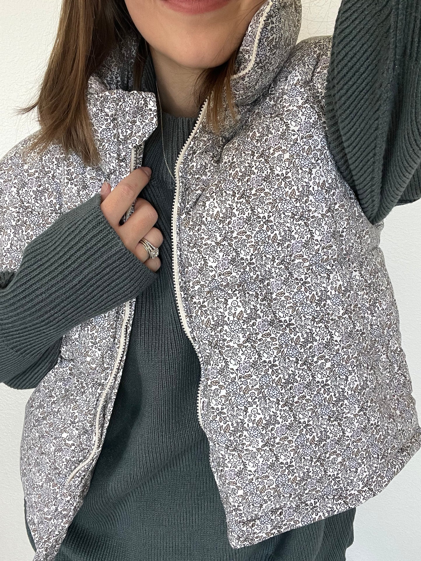 Holly Floral Puffer Vest