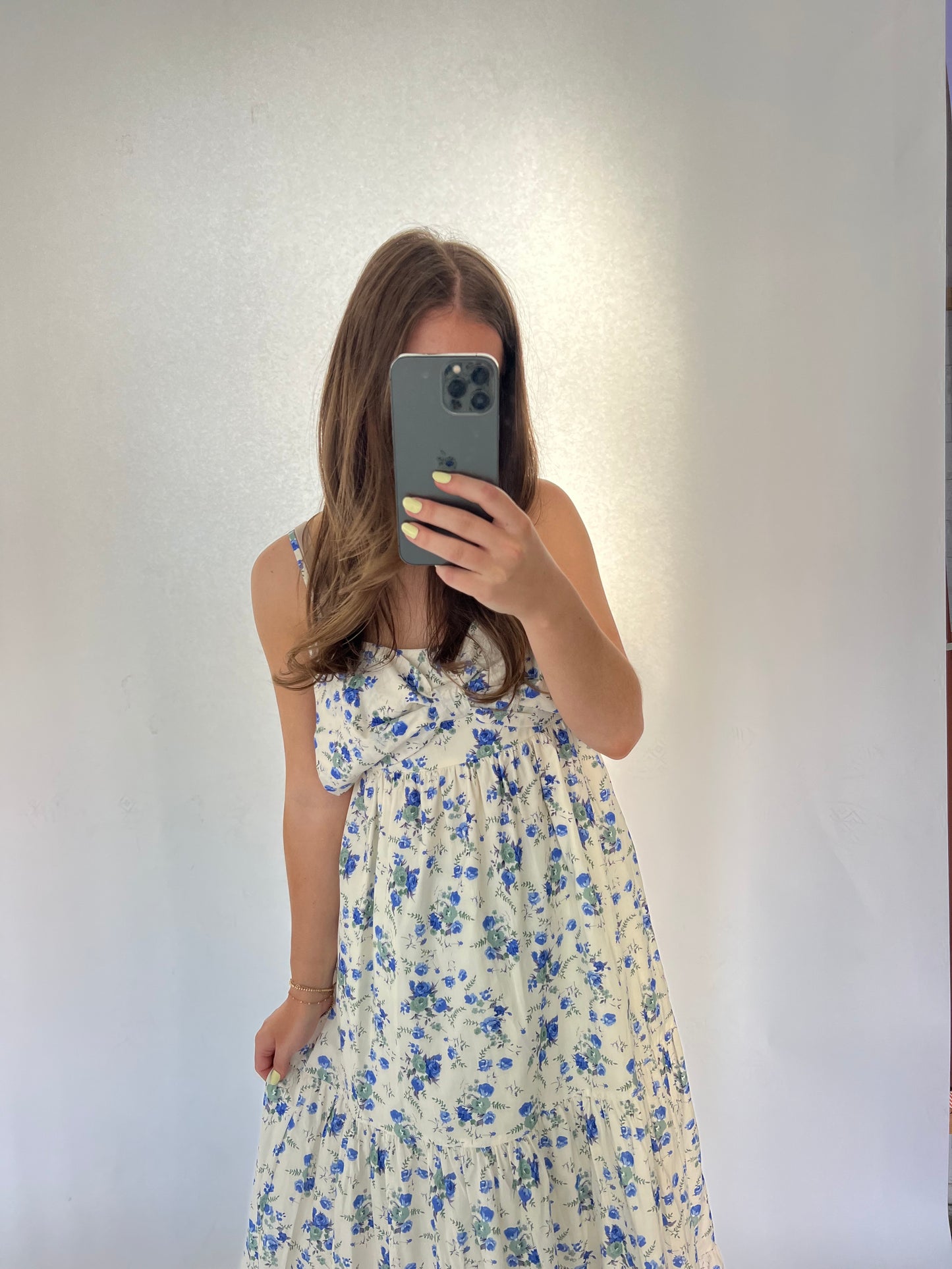 Delaney Bow Maxi - Blue
