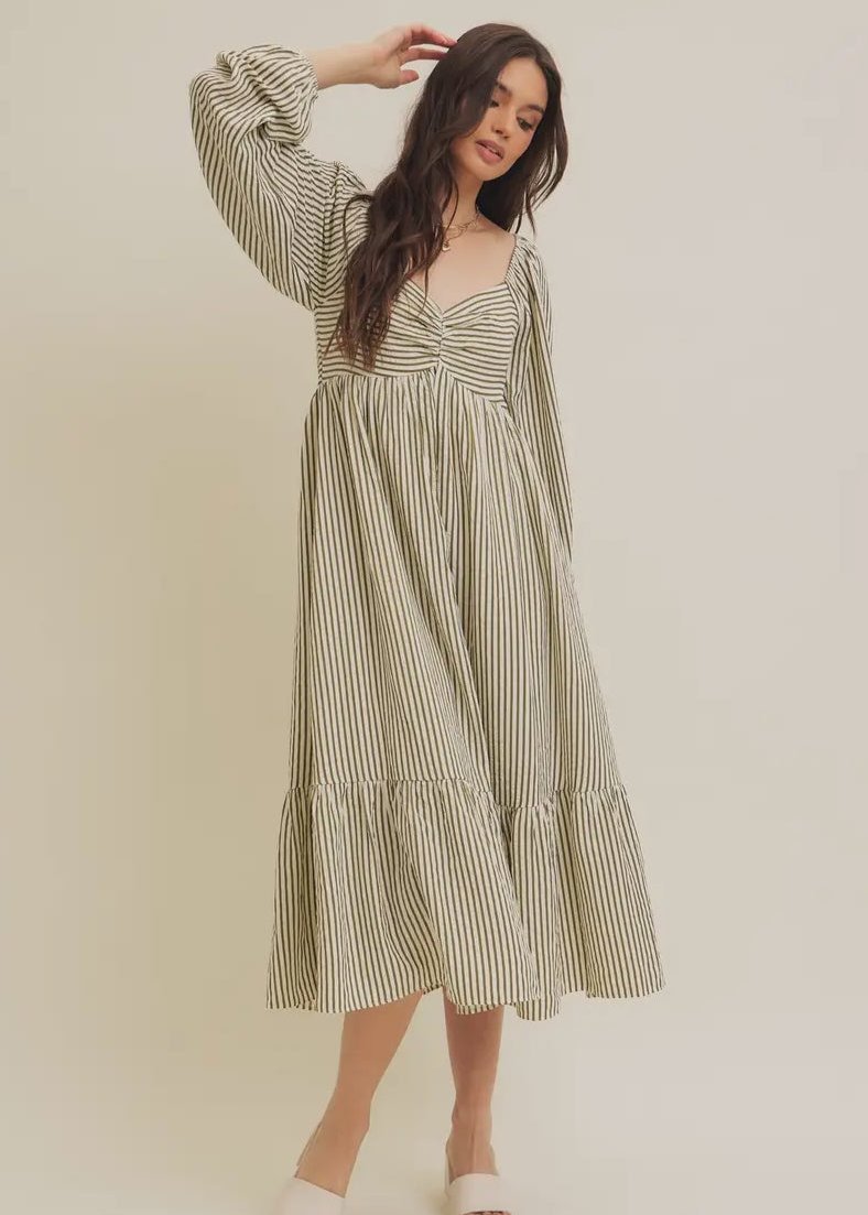 Selena Dress - Olive