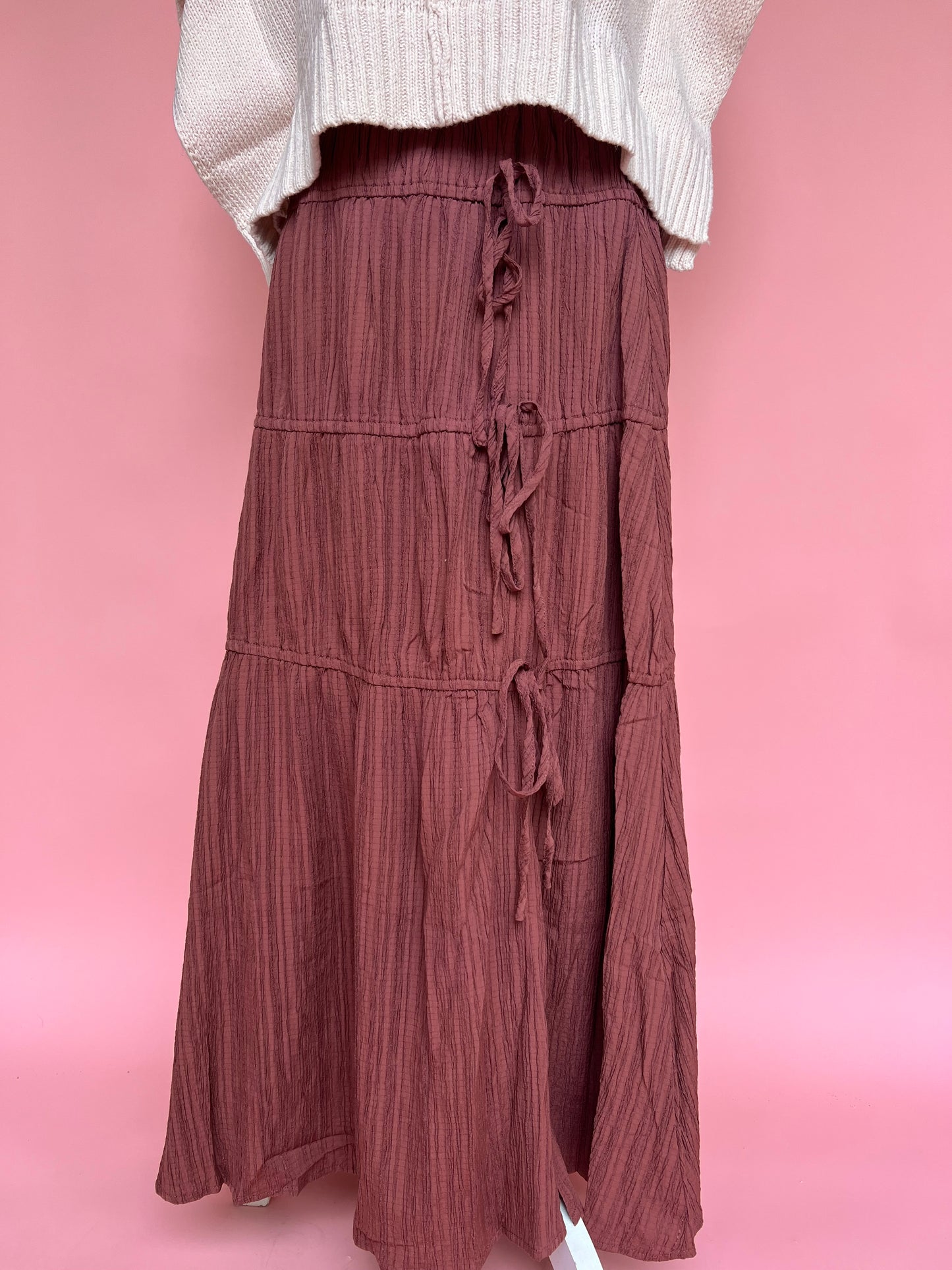 Raspberry Truffle Midi Skirt