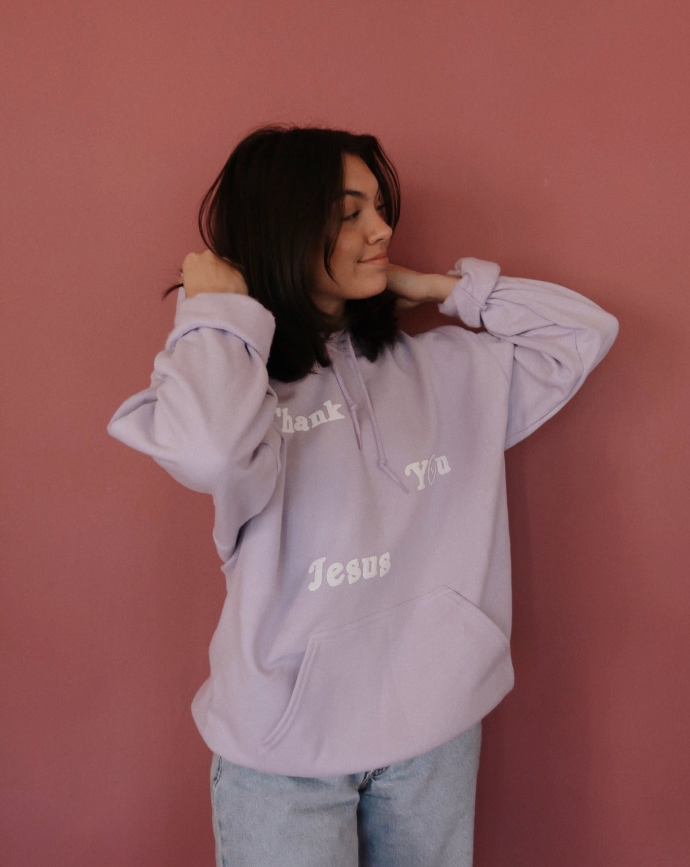 Thank You Jesus Hoodie - Lavender