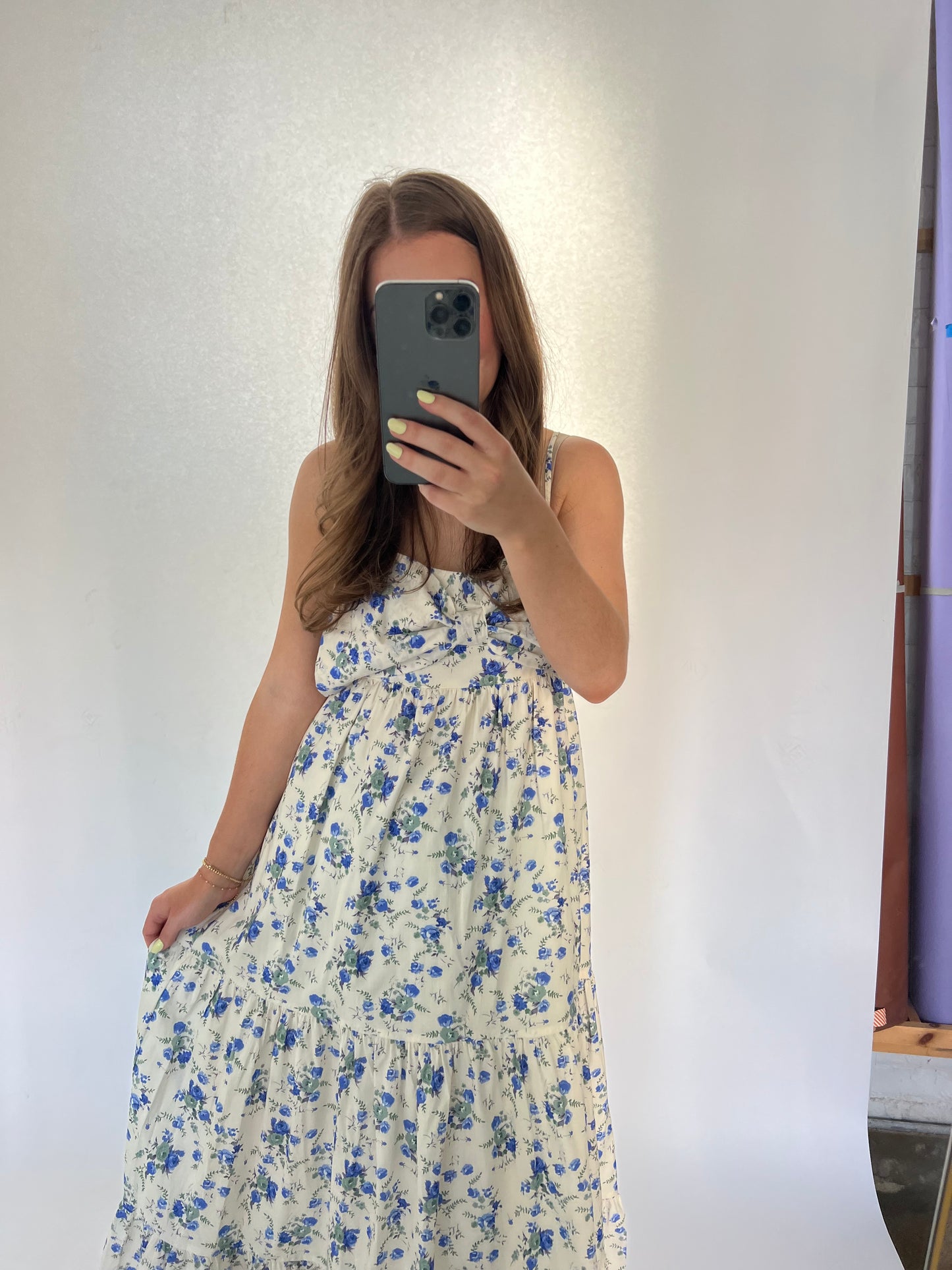 Delaney Bow Maxi - Blue