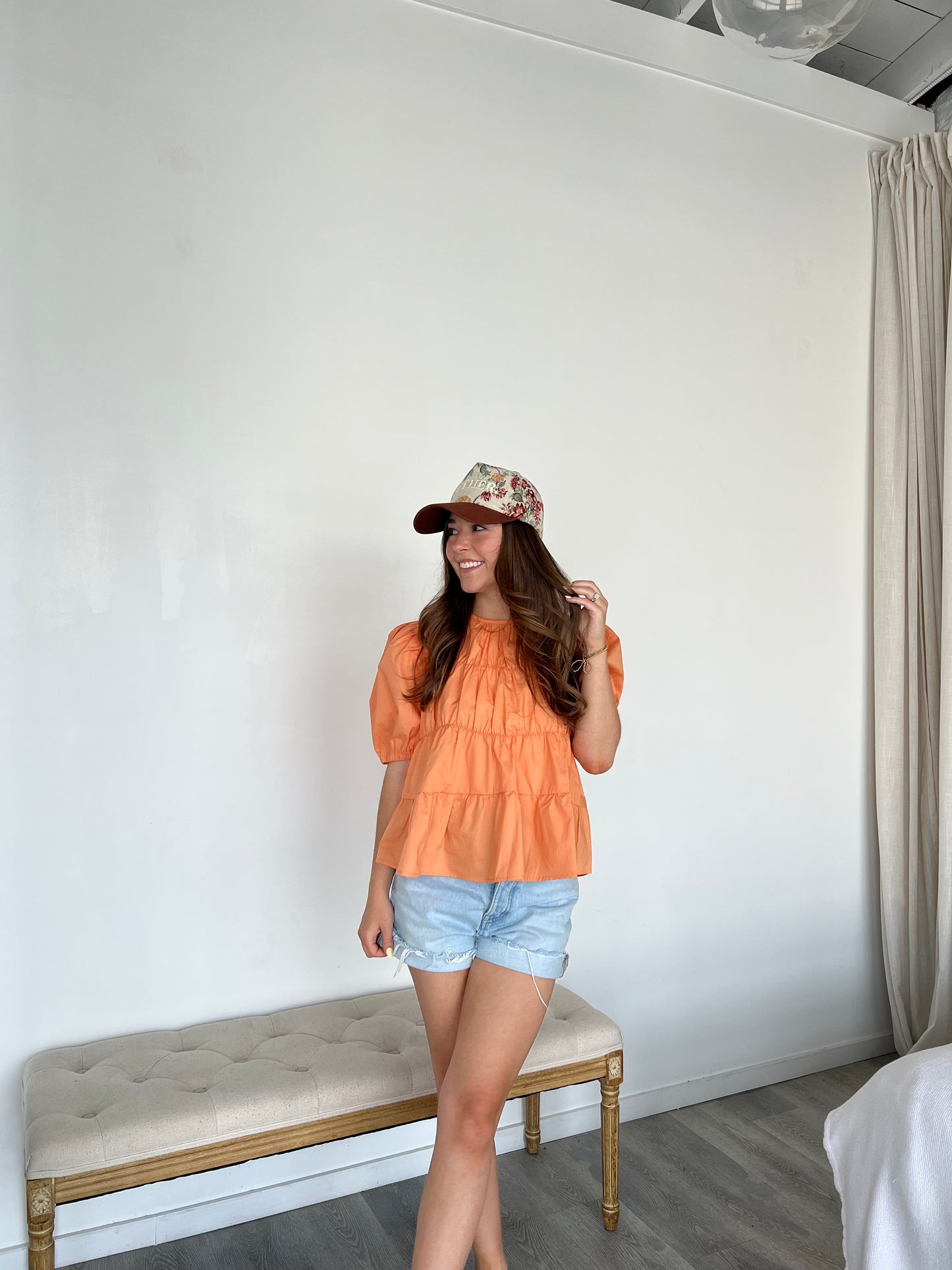Paisley Puff Sleeve Blouse