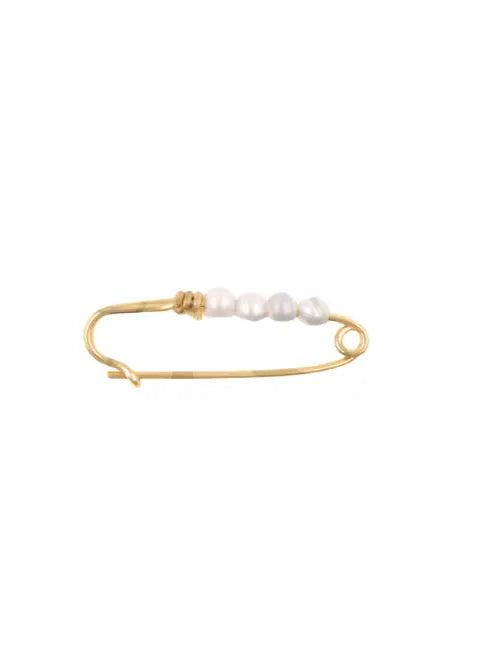 Pearl Safety Pin Charm Holder