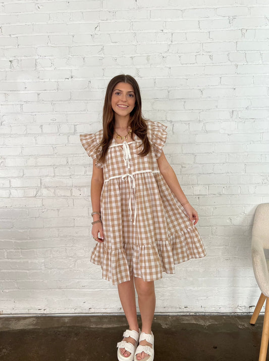 Sonny Gingham Mini Dress